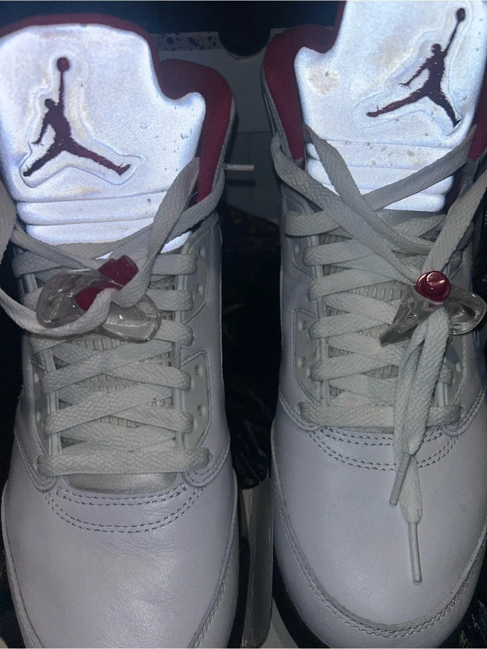 Jordan Air Jordan 5 Retro in White, Black & Red
